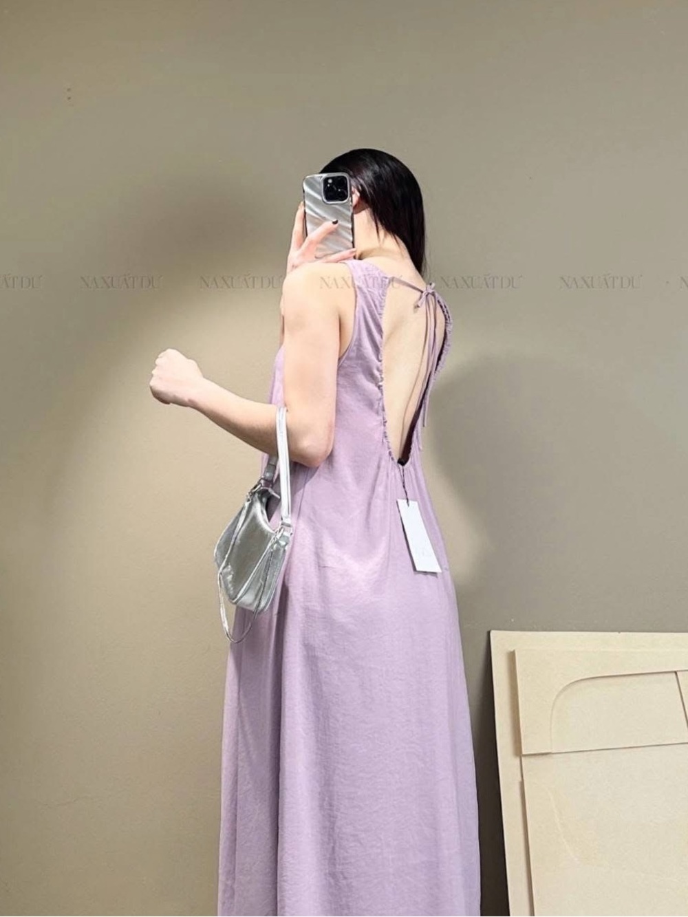 Zara Sleeveless Lilac Maxi Dress